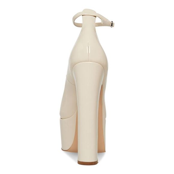 NWT STEVE MADDEN Womens Beige 3" Platform Skyrise Toe Block Heel Pumps Shoes 9 M - Picture 3 of 5